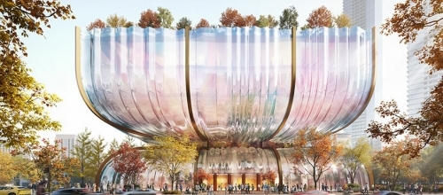 Торговая галерея в форме песочных часов от Heatherwick Studio